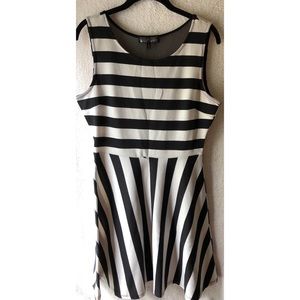 Black and White Skater Dress